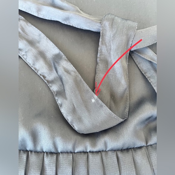 MANGO | Sleeveless Black Satin Mini Dress - Picture 15 of 16